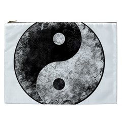 Grunge Yin Yang Cosmetic Bag (xxl)  by Valentinaart