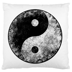 Grunge Yin Yang Standard Flano Cushion Case (two Sides) by Valentinaart