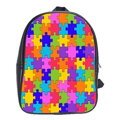 Colorful-10 School Bag (large) by ArtworkByPatrick