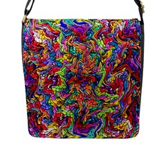 Colorful-12 Flap Messenger Bag (l)  by ArtworkByPatrick