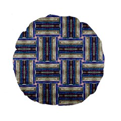 Square-2 Standard 15  Premium Flano Round Cushions by ArtworkByPatrick