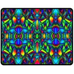 Colorful-13 Fleece Blanket (medium)  by ArtworkByPatrick