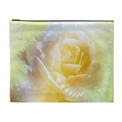 Beautiful Yellow Rose Cosmetic Bag (xl) by FantasyWorld7