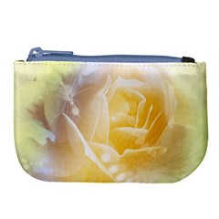 Beautiful Yellow Rose Large Coin Purse by FantasyWorld7