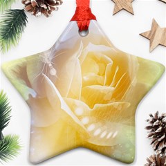 Beautiful Yellow Rose Ornament (star)