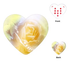 Beautiful Yellow Rose Playing Cards (heart)  by FantasyWorld7