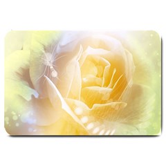 Beautiful Yellow Rose Large Doormat  by FantasyWorld7