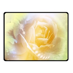 Beautiful Yellow Rose Double Sided Fleece Blanket (small)  by FantasyWorld7