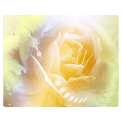 Beautiful Yellow Rose Double Sided Flano Blanket (medium)  by FantasyWorld7