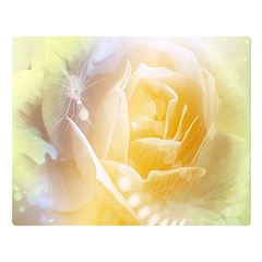 Beautiful Yellow Rose Double Sided Flano Blanket (large)  by FantasyWorld7