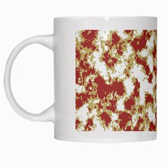 Abstract Textured Grunge Pattern White Mugs by dflcprints