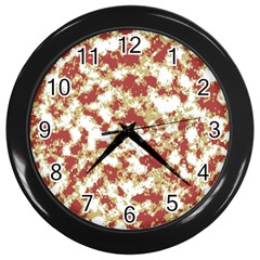 Abstract Textured Grunge Pattern Wall Clocks (black) by dflcprints