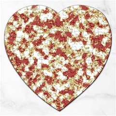 Abstract Textured Grunge Pattern Jigsaw Puzzle (heart) by dflcprints