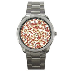 Abstract Textured Grunge Pattern Sport Metal Watch by dflcprints