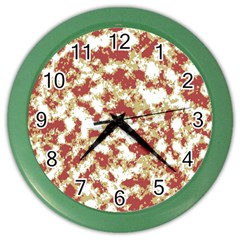 Abstract Textured Grunge Pattern Color Wall Clocks by dflcprints