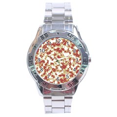 Abstract Textured Grunge Pattern Stainless Steel Analogue Watch by dflcprints