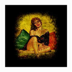 Pin Up Girl  Medium Glasses Cloth (2-side) by Valentinaart