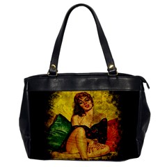 Pin Up Girl  Office Handbags by Valentinaart