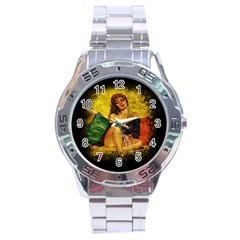 Pin Up Girl  Stainless Steel Analogue Watch by Valentinaart