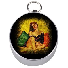 Pin Up Girl  Silver Compasses by Valentinaart