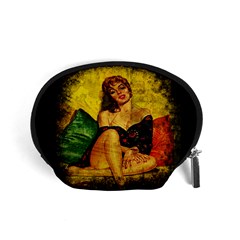 Pin Up Girl  Accessory Pouches (small)  by Valentinaart