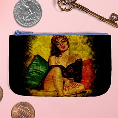 Pin Up Girl  Large Coin Purse by Valentinaart