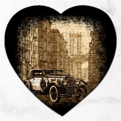 Vintage Old Car Jigsaw Puzzle (heart) by Valentinaart