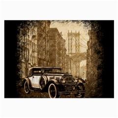 Vintage Old Car Large Glasses Cloth (2-side) by Valentinaart