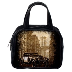 Vintage Old Car Classic Handbags (one Side) by Valentinaart