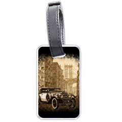 Vintage Old Car Luggage Tags (one Side)  by Valentinaart