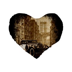 Vintage Old Car Standard 16  Premium Heart Shape Cushions by Valentinaart