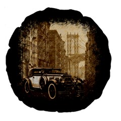 Vintage Old Car Large 18  Premium Flano Round Cushions by Valentinaart