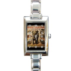 Vintage Circus  Rectangle Italian Charm Watch by Valentinaart