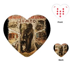 Vintage Circus  Playing Cards (heart) 