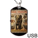 Vintage Circus  Dog Tag USB Flash (Two Sides) Back