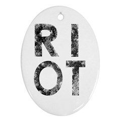 Riot Ornament (oval) by Valentinaart