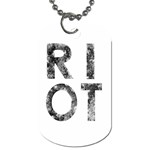 Riot Dog Tag (One Side) Front