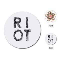 Riot Playing Cards (round)  by Valentinaart