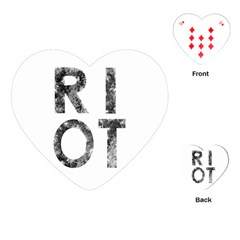 Riot Playing Cards (heart)  by Valentinaart