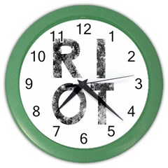 Riot Color Wall Clocks by Valentinaart