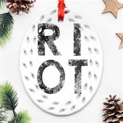 Riot Oval Filigree Ornament (Two Sides)