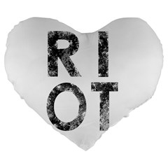 Riot Large 19  Premium Heart Shape Cushions