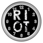 Riot Wall Clocks (Silver)  Front