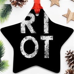 Riot Star Ornament (two Sides) by Valentinaart