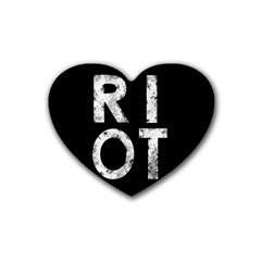 Riot Rubber Coaster (heart)  by Valentinaart