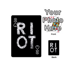 Riot Playing Cards 54 (mini)  by Valentinaart