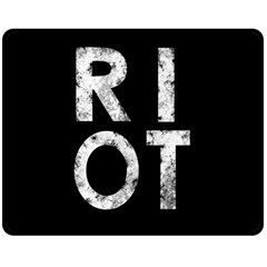 Riot Double Sided Fleece Blanket (medium)  by Valentinaart