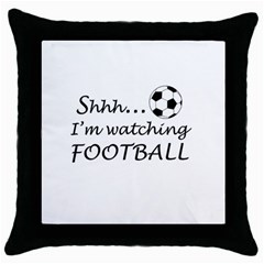 Football Fan  Throw Pillow Case (black) by Valentinaart