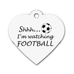 Football Fan  Dog Tag Heart (two Sides)