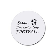 Football Fan  Rubber Round Coaster (4 Pack)  by Valentinaart